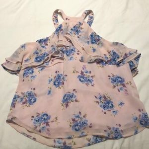 Floral off the should top